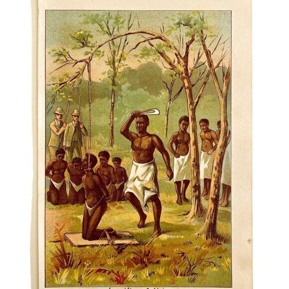 African Congo Tribe Slavery 1890 Lithograph Victorian Stanley In Africa DWAA2A - Picture 2 of 2